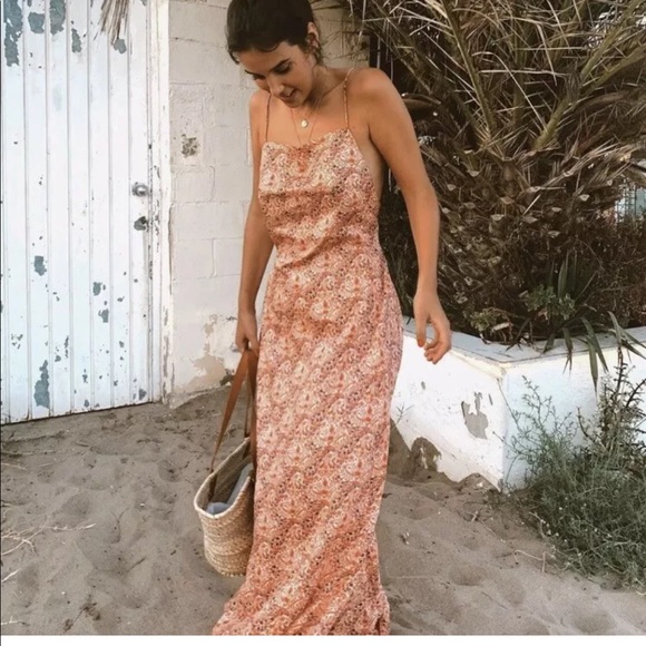 zara printed strappy dress